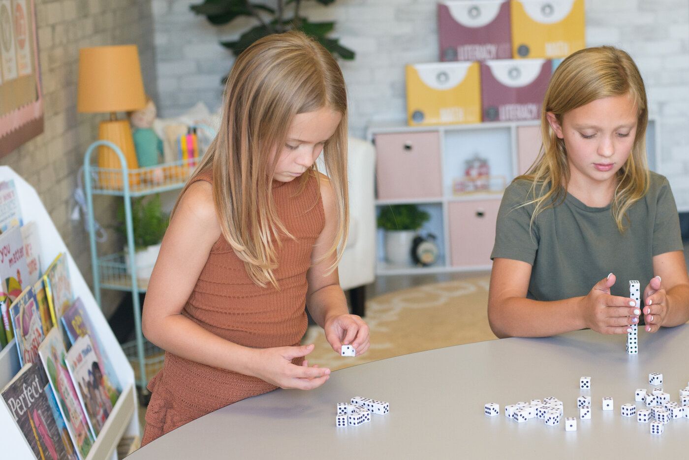 Manipulatives dice students