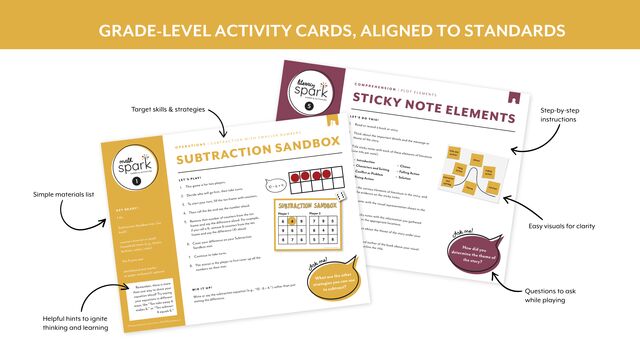 2 spark activity cards